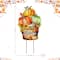 Glitzhome® 30.25" Fall Metal Pumpkins with Barrel Yard Stake